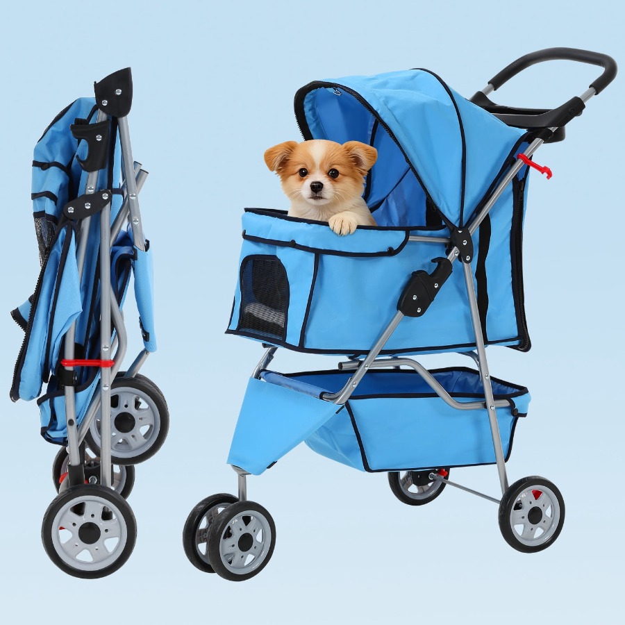 Pet Stroller Carrier - Passeggino per Cani a 3 Ruote