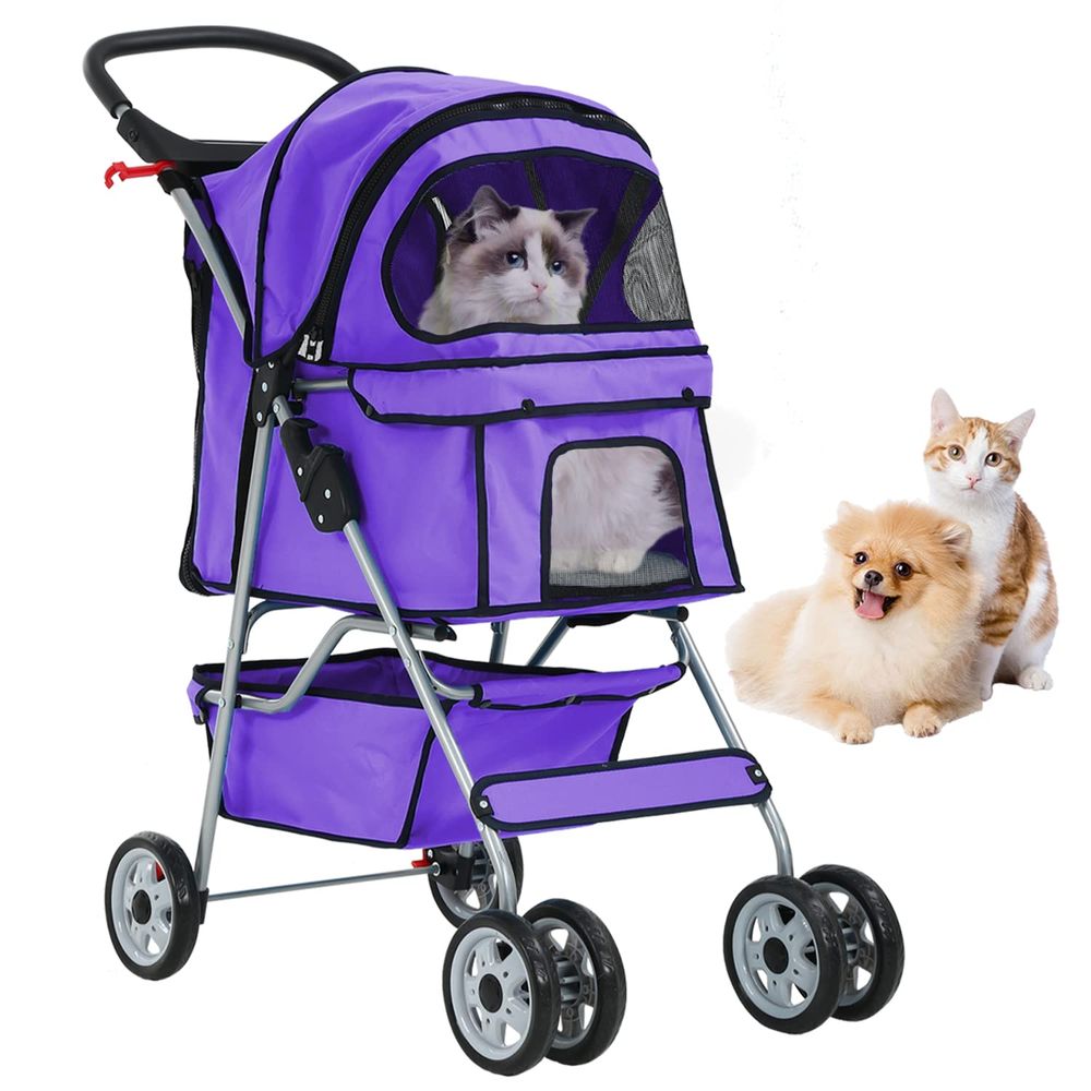 Pet Stroller Carrier - Passeggino per Gatti con Ruote, Passeggino