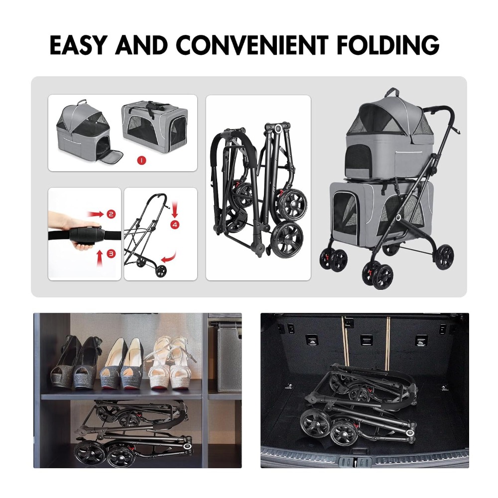 Passeggino Doppio per Animali  - Pet Stroller Carrier recensione e prezzo