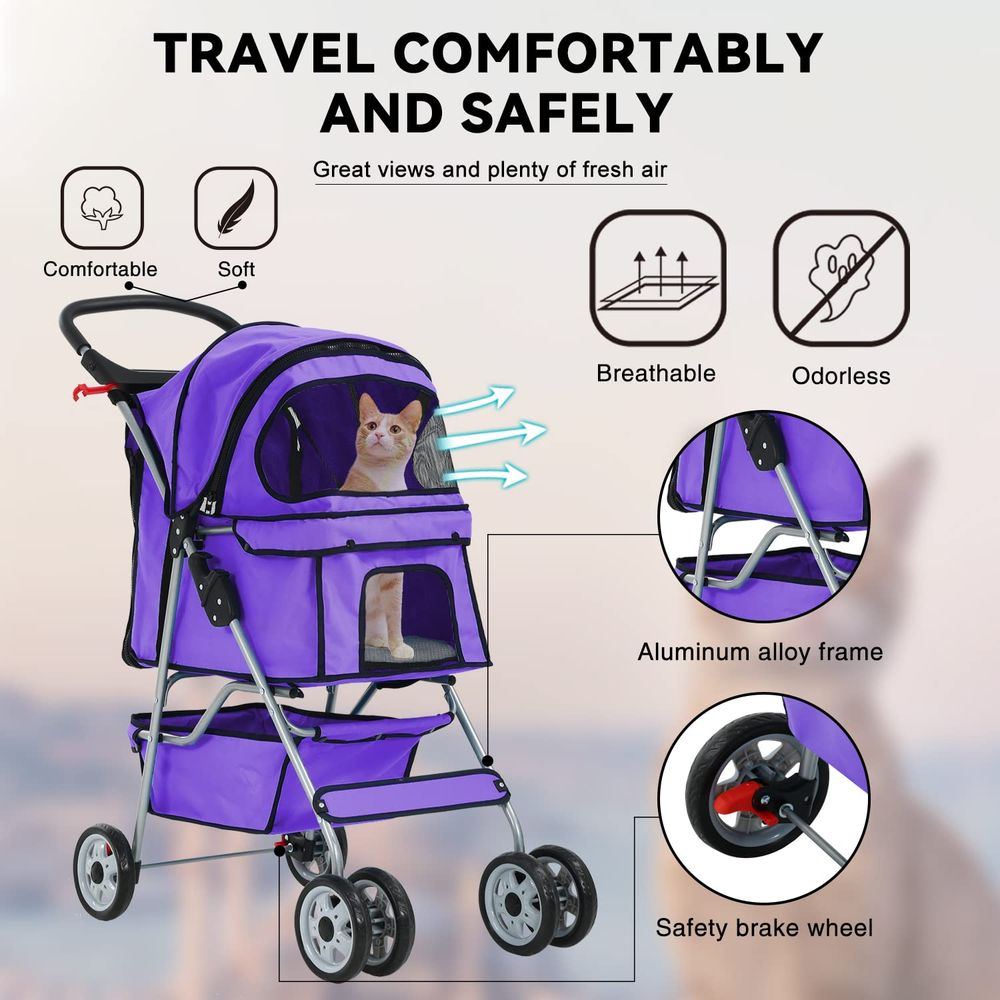 Passeggino per Gatti con Ruote - Pet Stroller Carrier recensione e prezzo